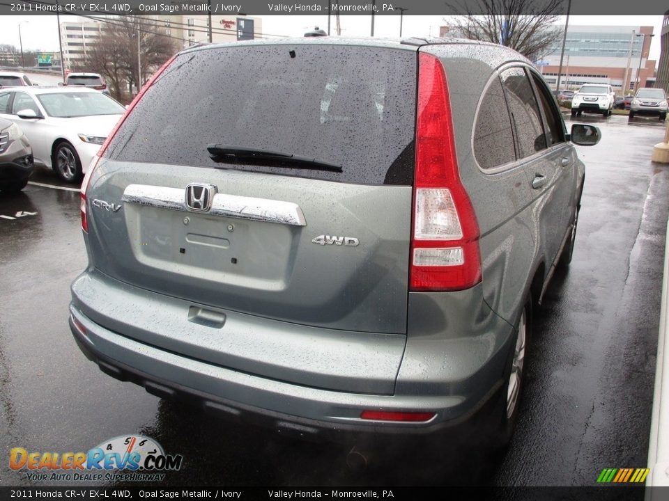 2011 Honda CR-V EX-L 4WD Opal Sage Metallic / Ivory Photo #5