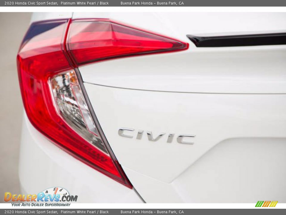 2020 Honda Civic Sport Sedan Platinum White Pearl / Black Photo #10