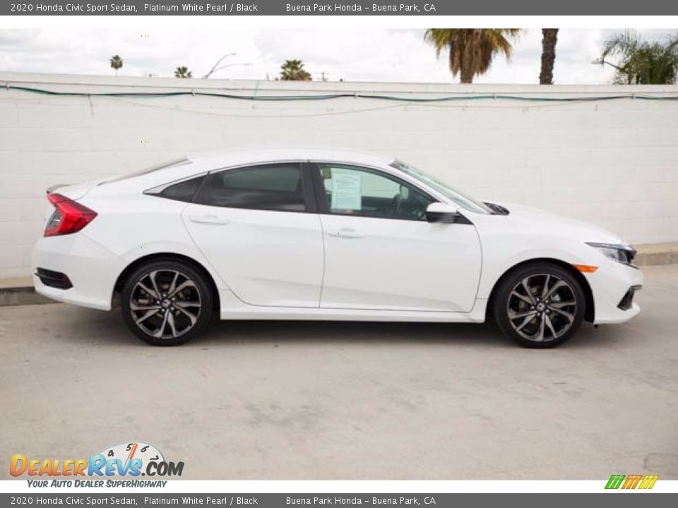 2020 Honda Civic Sport Sedan Platinum White Pearl / Black Photo #12