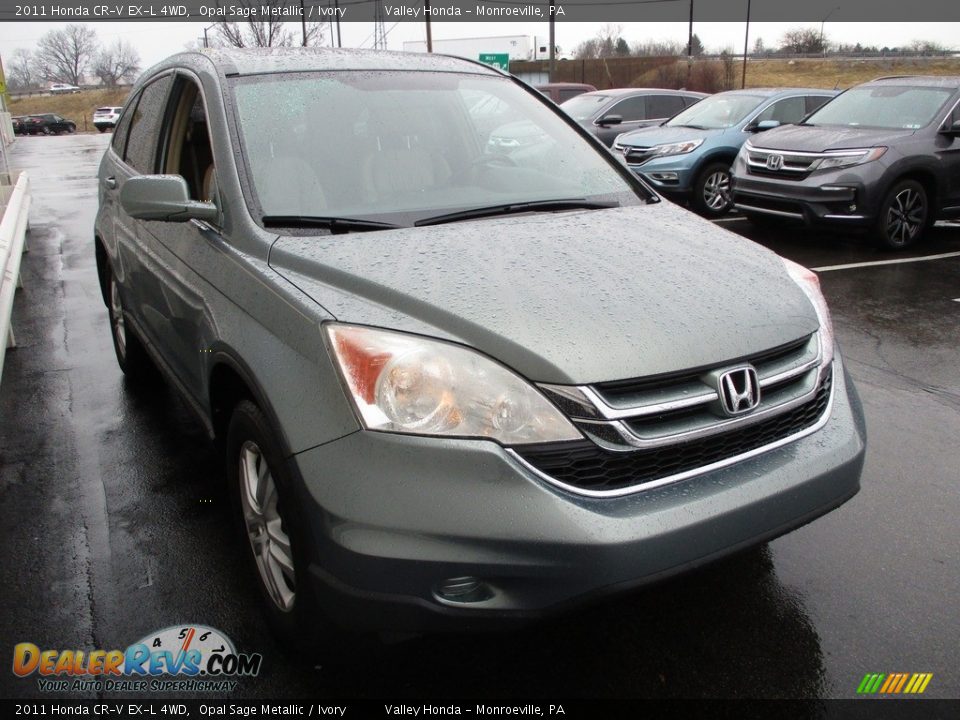 2011 Honda CR-V EX-L 4WD Opal Sage Metallic / Ivory Photo #7