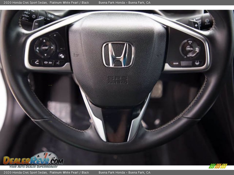 2020 Honda Civic Sport Sedan Platinum White Pearl / Black Photo #13