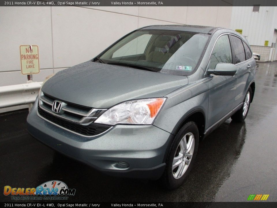 2011 Honda CR-V EX-L 4WD Opal Sage Metallic / Ivory Photo #9