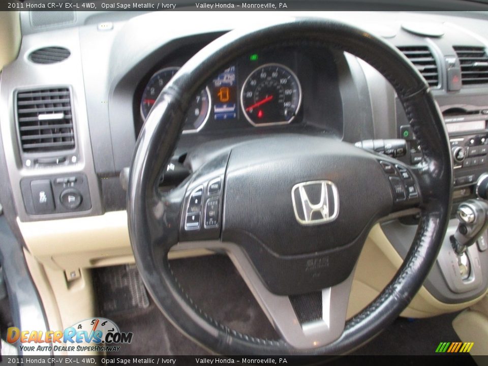 2011 Honda CR-V EX-L 4WD Opal Sage Metallic / Ivory Photo #14