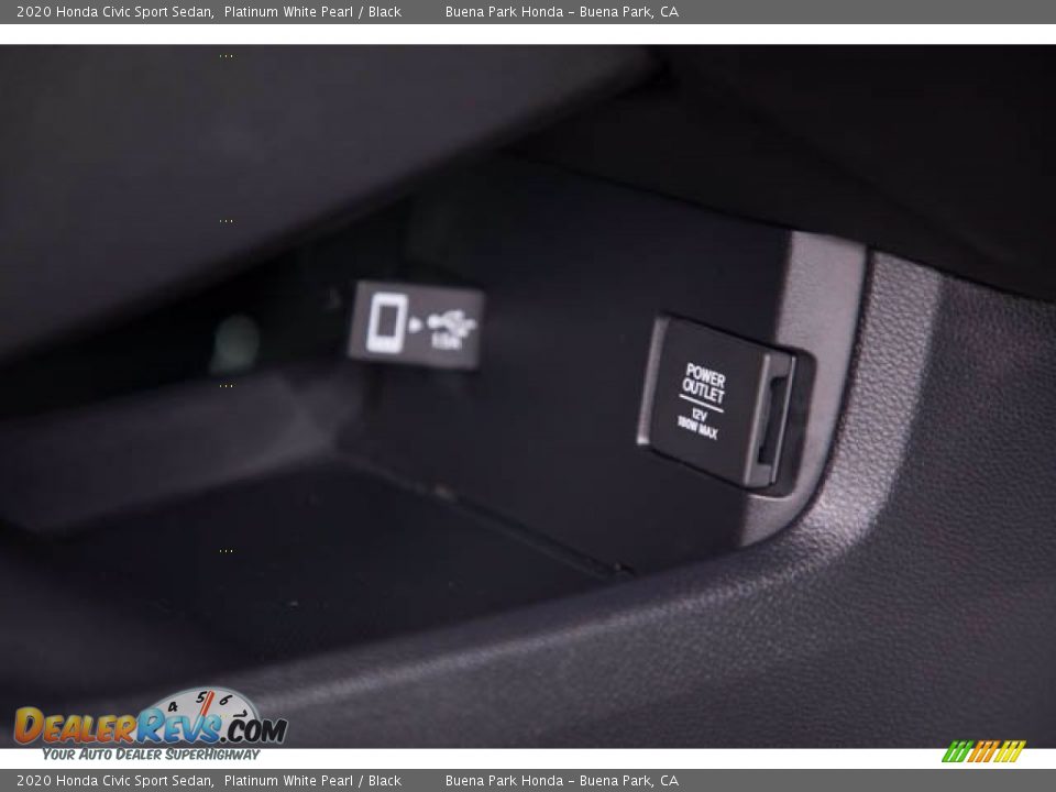 2020 Honda Civic Sport Sedan Platinum White Pearl / Black Photo #23