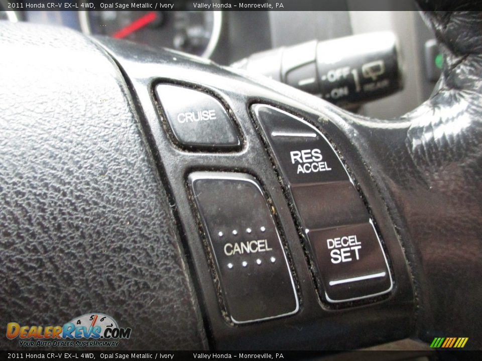 2011 Honda CR-V EX-L 4WD Opal Sage Metallic / Ivory Photo #17