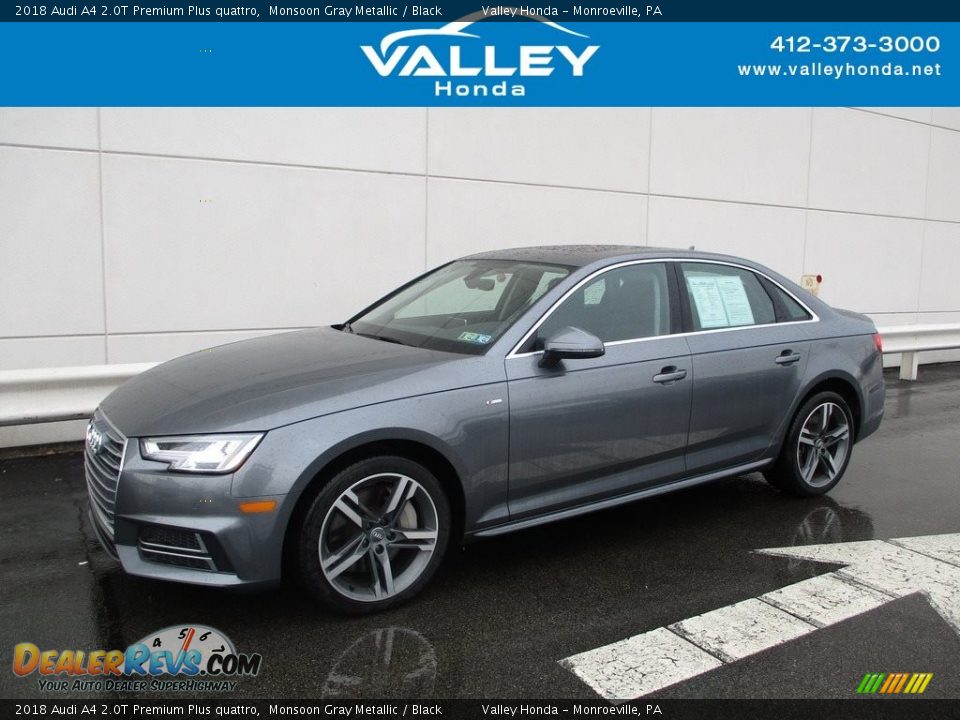 2018 Audi A4 2.0T Premium Plus quattro Monsoon Gray Metallic / Black Photo #1