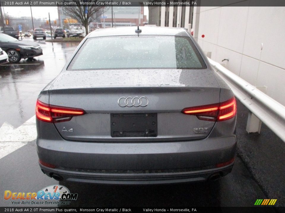 2018 Audi A4 2.0T Premium Plus quattro Monsoon Gray Metallic / Black Photo #4