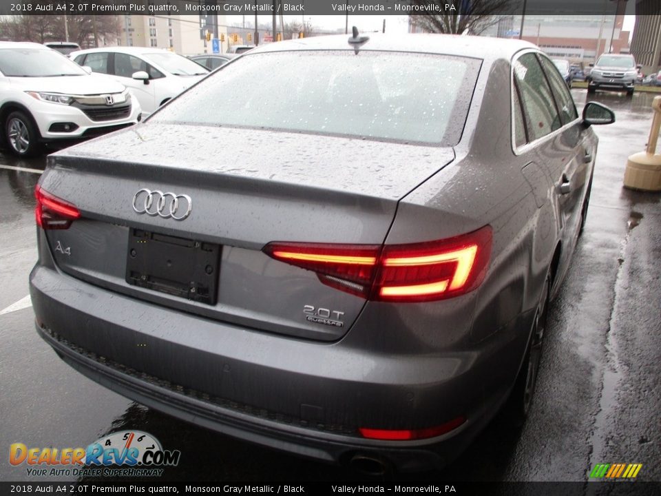 2018 Audi A4 2.0T Premium Plus quattro Monsoon Gray Metallic / Black Photo #5