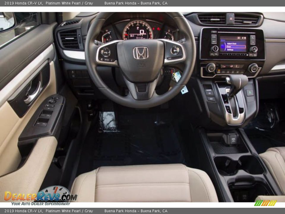 2019 Honda CR-V LX Platinum White Pearl / Gray Photo #5