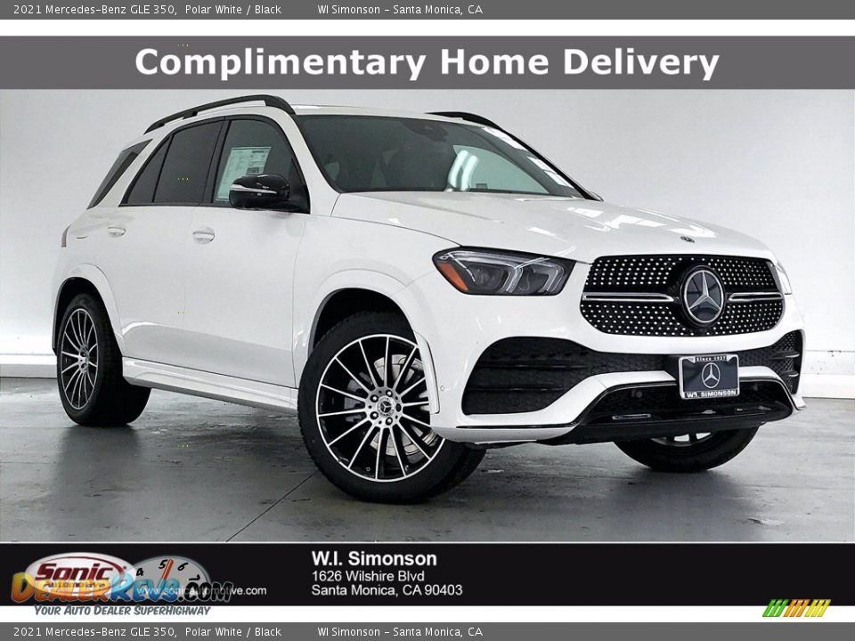 2021 Mercedes-Benz GLE 350 Polar White / Black Photo #1