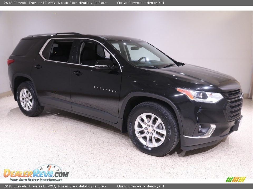 2018 Chevrolet Traverse LT AWD Mosaic Black Metallic / Jet Black Photo #1