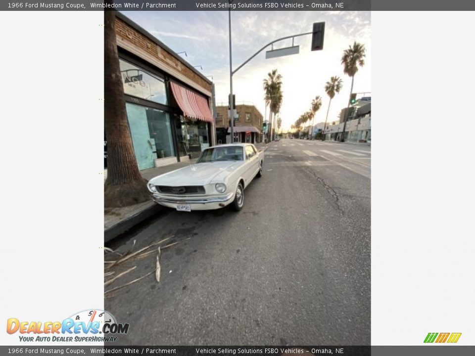 1966 Ford Mustang Coupe Wimbledon White / Parchment Photo #9