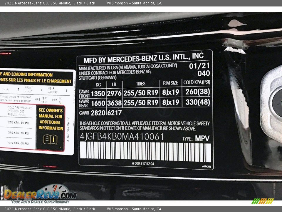 2021 Mercedes-Benz GLE 350 4Matic Black / Black Photo #9