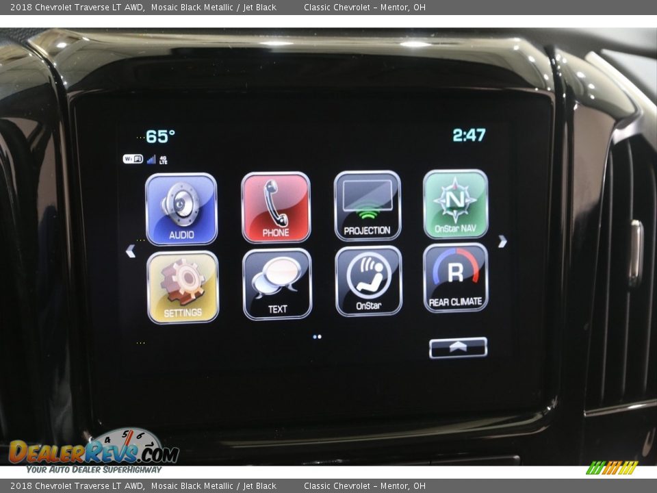 2018 Chevrolet Traverse LT AWD Mosaic Black Metallic / Jet Black Photo #10