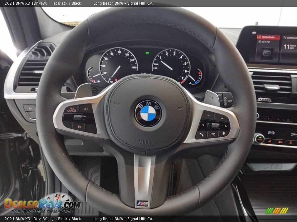 2021 BMW X3 sDrive30i Jet Black / Black Photo #14