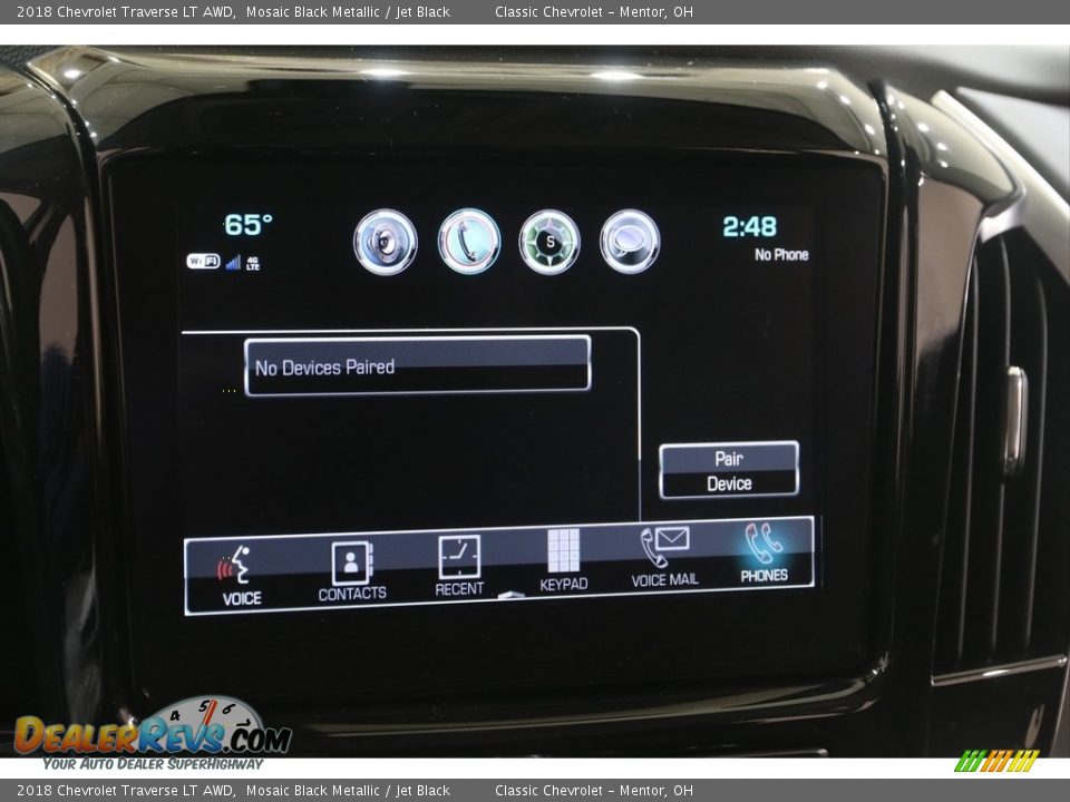 2018 Chevrolet Traverse LT AWD Mosaic Black Metallic / Jet Black Photo #13