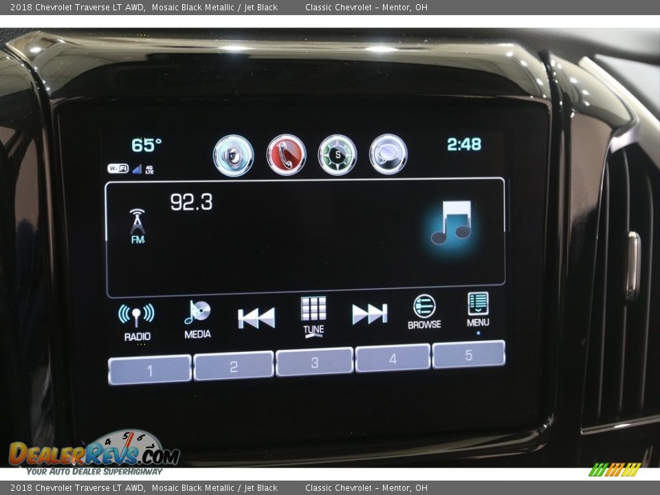 2018 Chevrolet Traverse LT AWD Mosaic Black Metallic / Jet Black Photo #14
