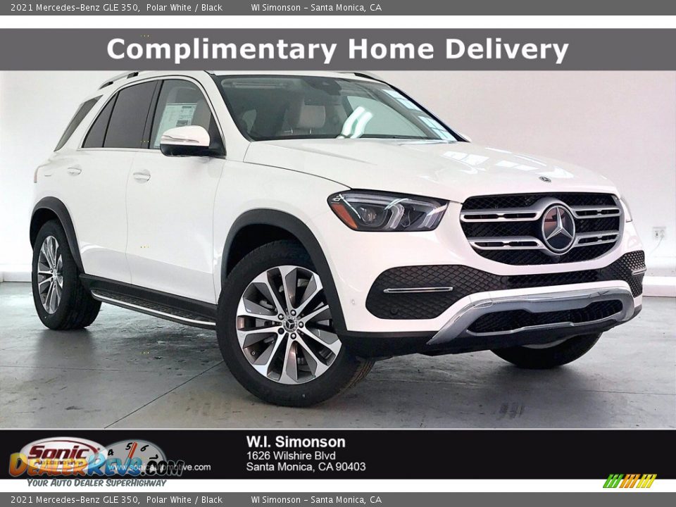 2021 Mercedes-Benz GLE 350 Polar White / Black Photo #1