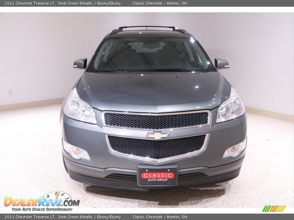 2011 Chevrolet Traverse LT Steel Green Metallic / Ebony/Ebony Photo #2