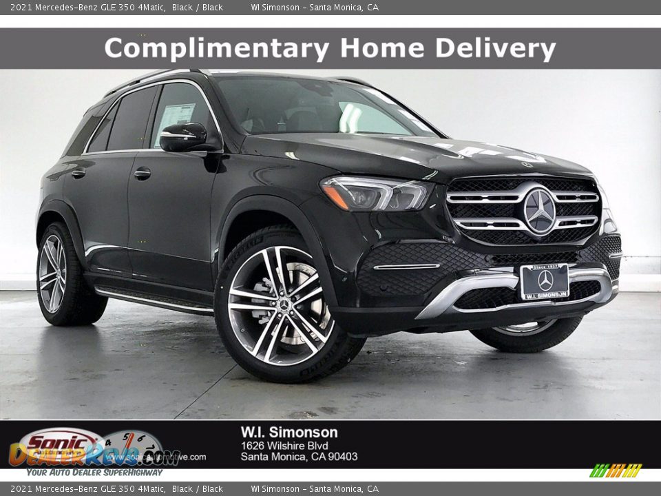 2021 Mercedes-Benz GLE 350 4Matic Black / Black Photo #1