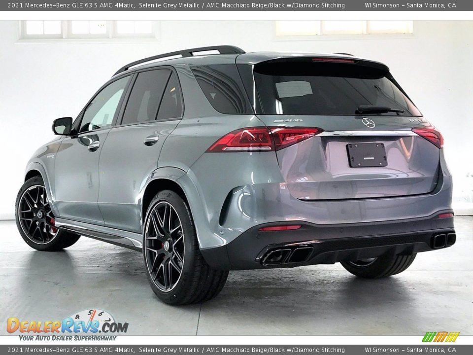 2021 Mercedes-Benz GLE 63 S AMG 4Matic Selenite Grey Metallic / AMG Macchiato Beige/Black w/Diamond Stitching Photo #2