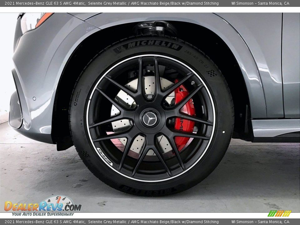 2021 Mercedes-Benz GLE 63 S AMG 4Matic Selenite Grey Metallic / AMG Macchiato Beige/Black w/Diamond Stitching Photo #9