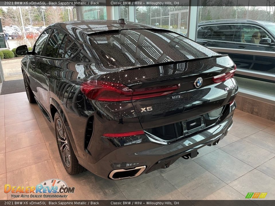 2021 BMW X6 xDrive50i Black Sapphire Metallic / Black Photo #2