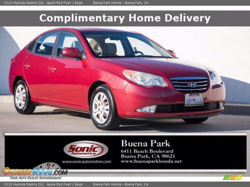 2010 Hyundai Elantra GLS Apple Red Pearl / Beige Photo #1