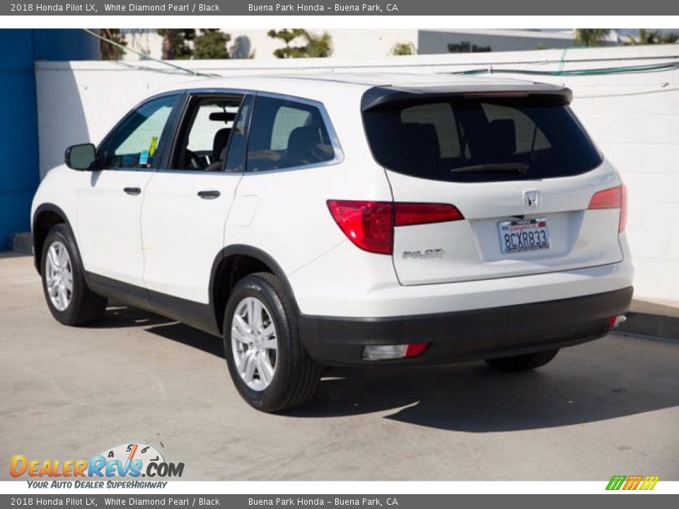 2018 Honda Pilot LX White Diamond Pearl / Black Photo #2