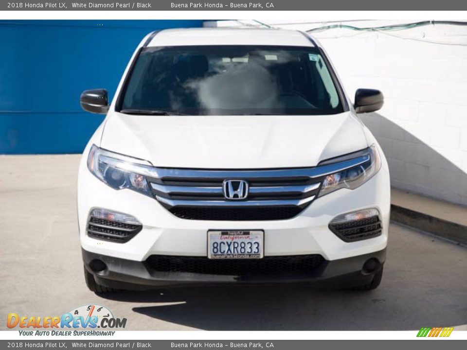 2018 Honda Pilot LX White Diamond Pearl / Black Photo #7