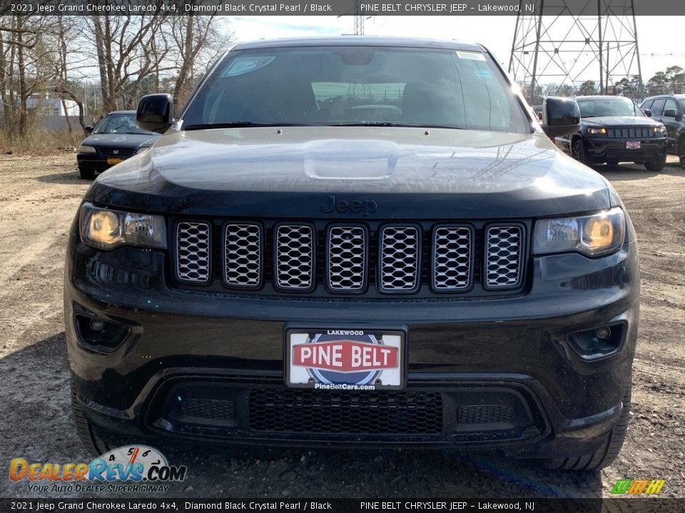 2021 Jeep Grand Cherokee Laredo 4x4 Diamond Black Crystal Pearl / Black Photo #3