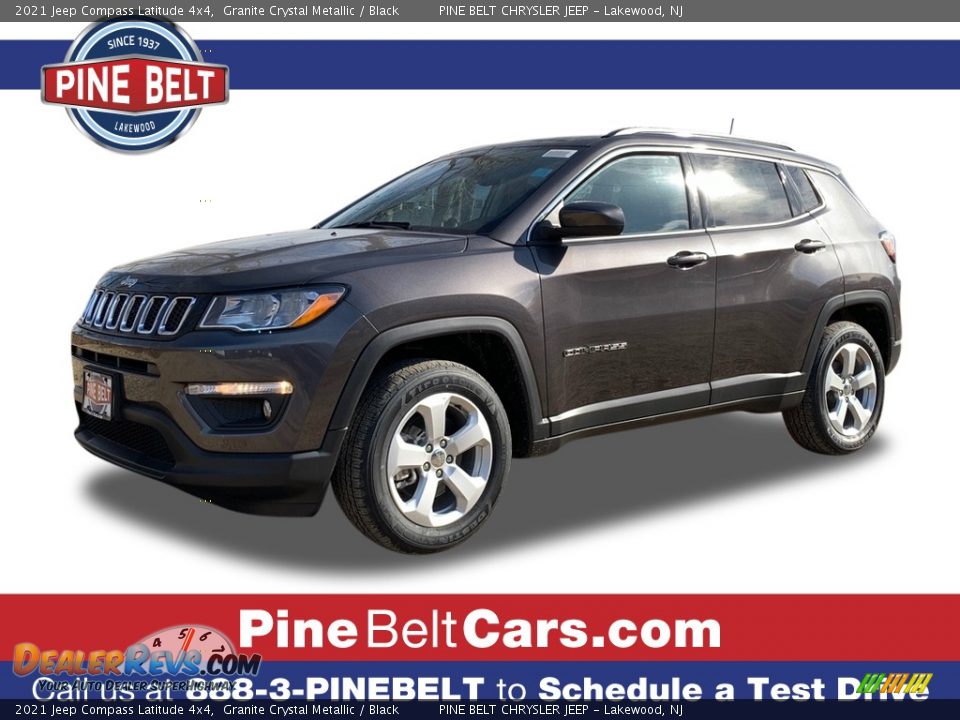 2021 Jeep Compass Latitude 4x4 Granite Crystal Metallic / Black Photo #1