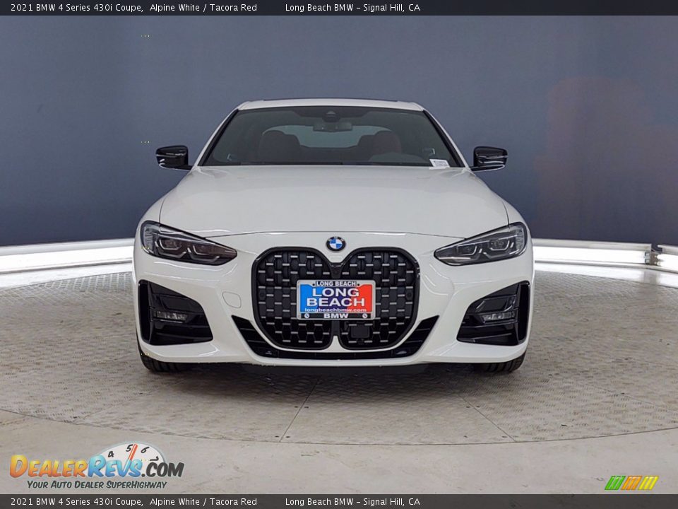 2021 BMW 4 Series 430i Coupe Alpine White / Tacora Red Photo #2