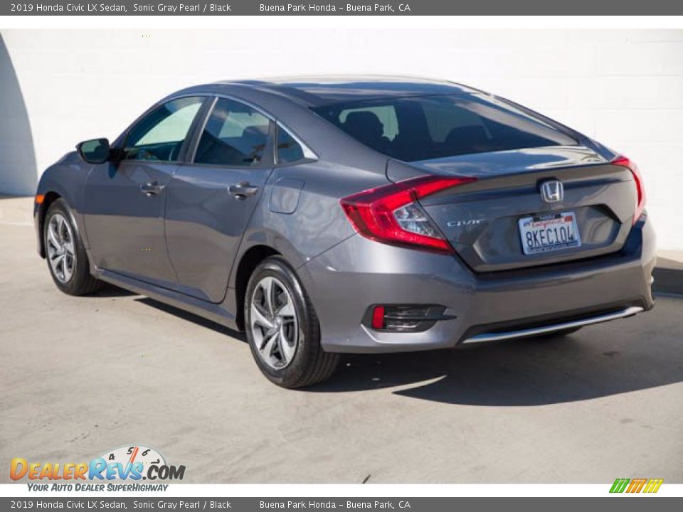 2019 Honda Civic LX Sedan Sonic Gray Pearl / Black Photo #2