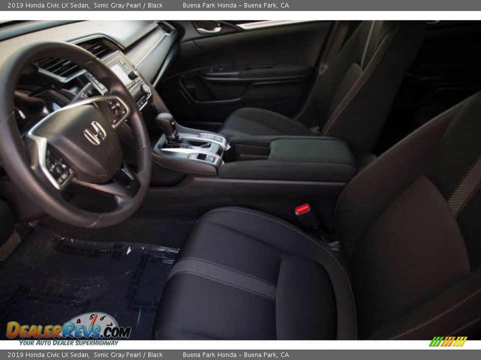 2019 Honda Civic LX Sedan Sonic Gray Pearl / Black Photo #3