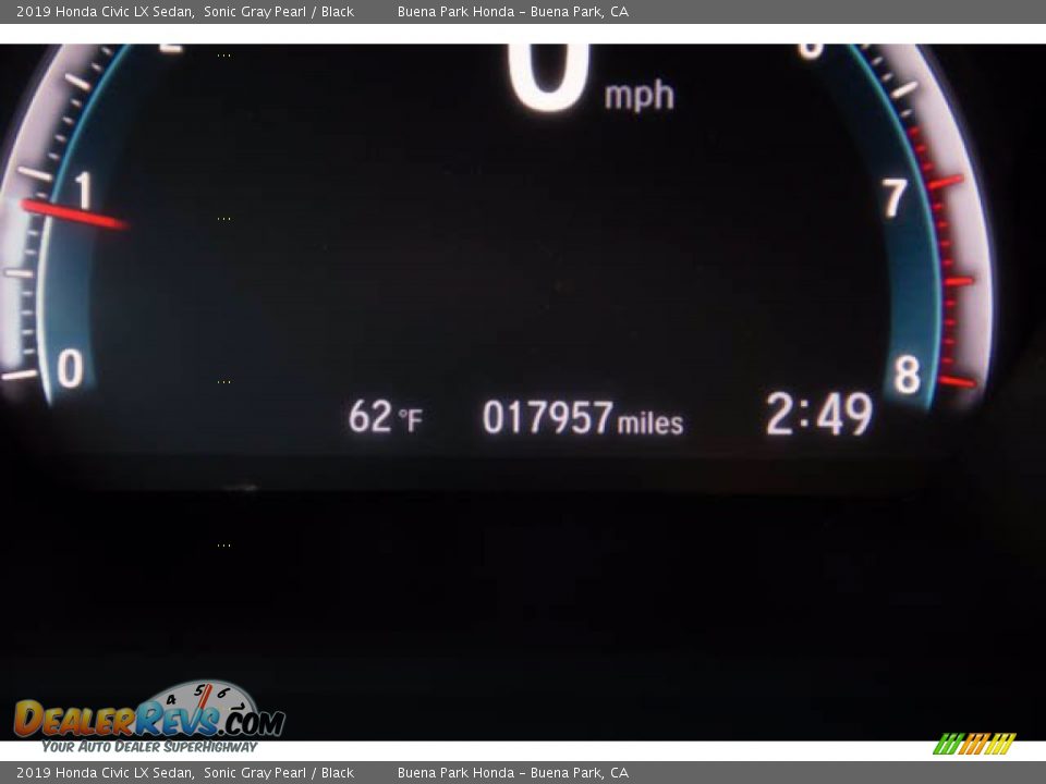 2019 Honda Civic LX Sedan Sonic Gray Pearl / Black Photo #6