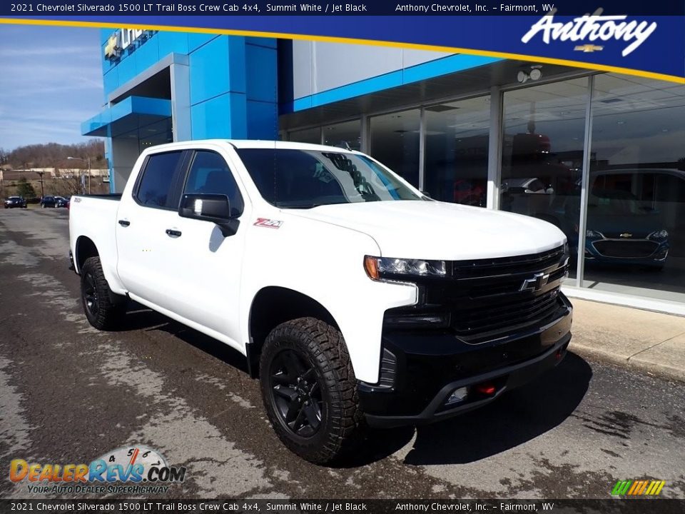 2021 Chevrolet Silverado 1500 LT Trail Boss Crew Cab 4x4 Summit White / Jet Black Photo #1