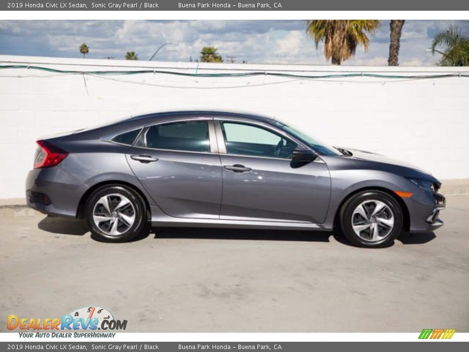 2019 Honda Civic LX Sedan Sonic Gray Pearl / Black Photo #14