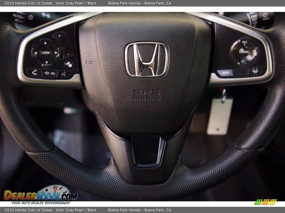 2019 Honda Civic LX Sedan Sonic Gray Pearl / Black Photo #15
