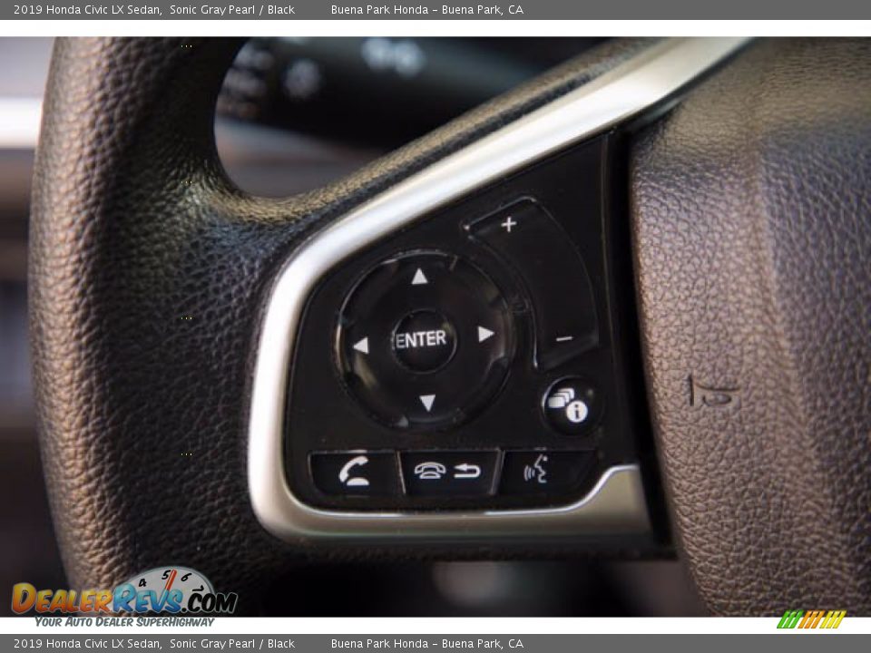 2019 Honda Civic LX Sedan Sonic Gray Pearl / Black Photo #16