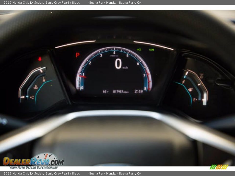 2019 Honda Civic LX Sedan Sonic Gray Pearl / Black Photo #27