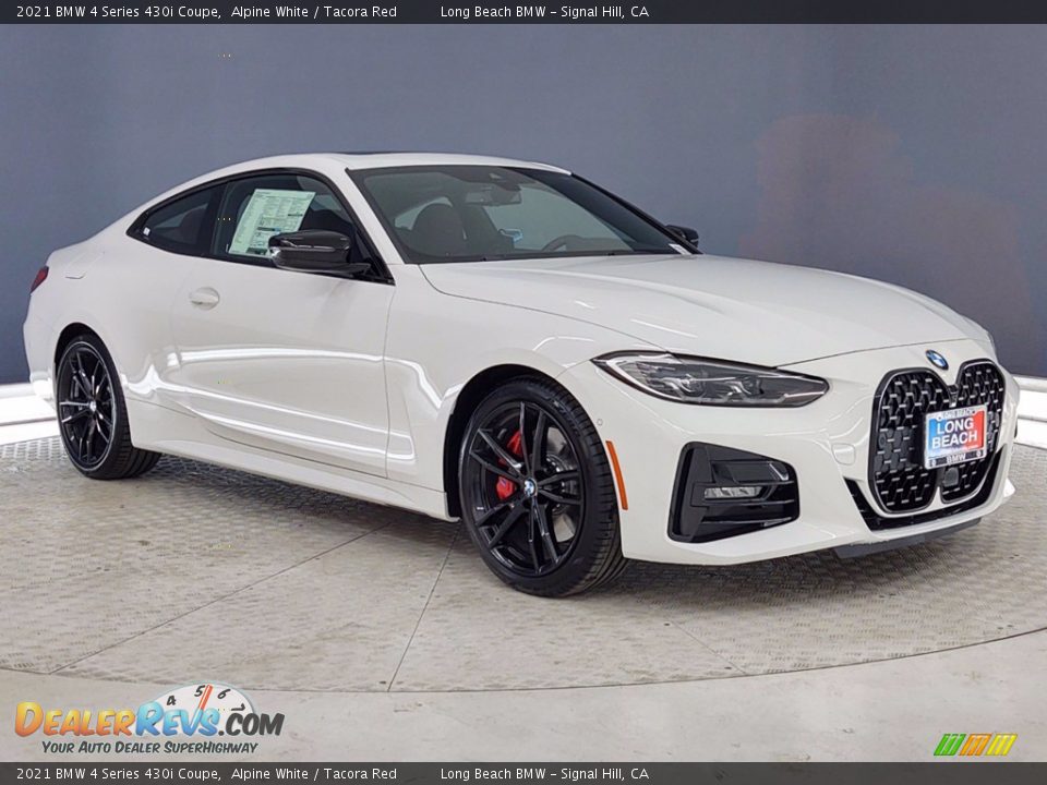 2021 BMW 4 Series 430i Coupe Alpine White / Tacora Red Photo #27