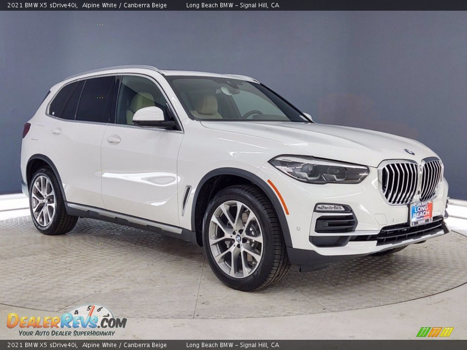 2021 BMW X5 sDrive40i Alpine White / Canberra Beige Photo #1