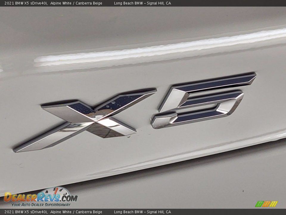 2021 BMW X5 sDrive40i Alpine White / Canberra Beige Photo #8