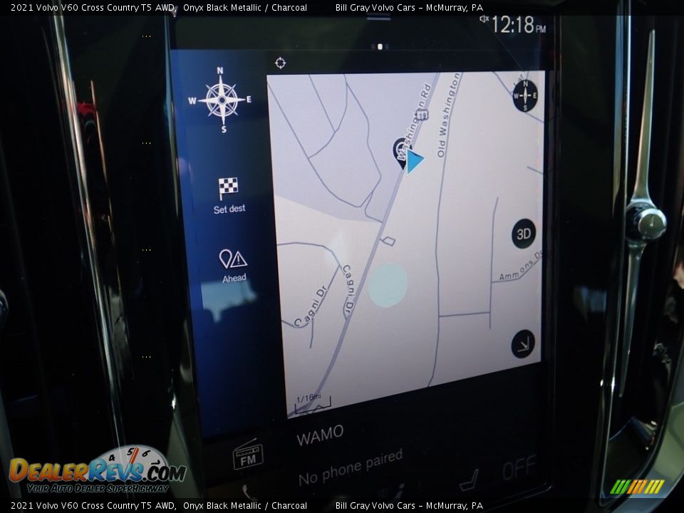 2021 Volvo V60 Cross Country T5 AWD Onyx Black Metallic / Charcoal Photo #13