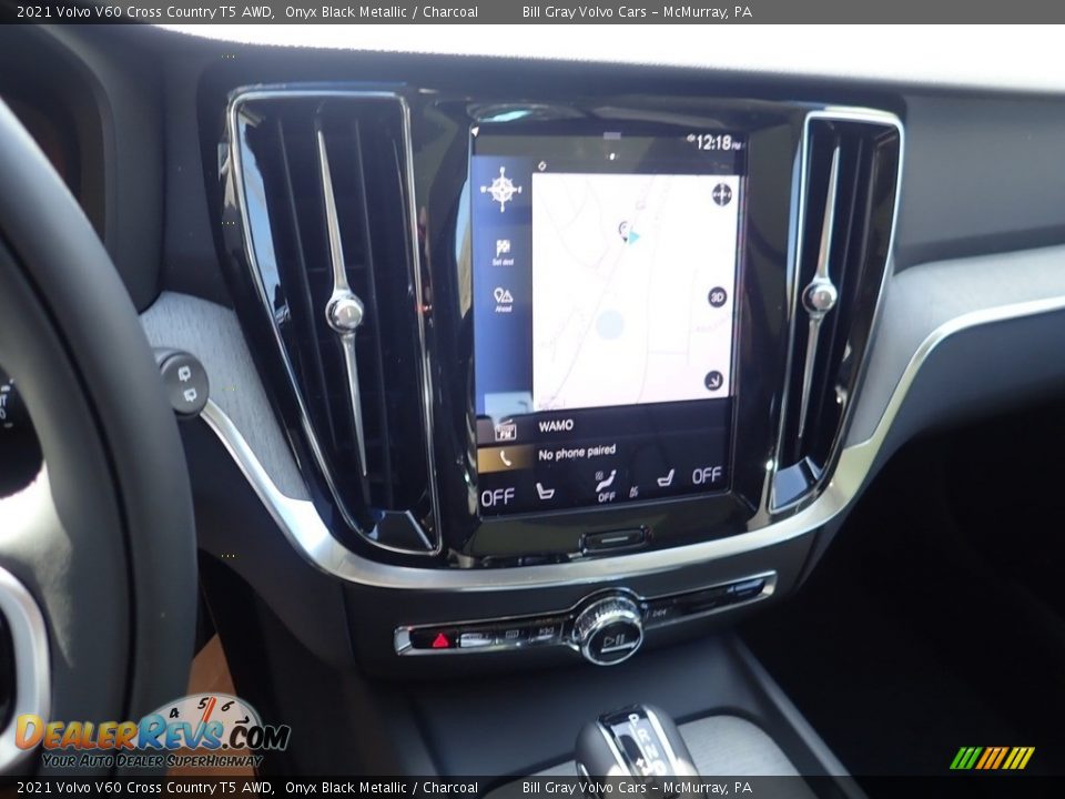 2021 Volvo V60 Cross Country T5 AWD Onyx Black Metallic / Charcoal Photo #14