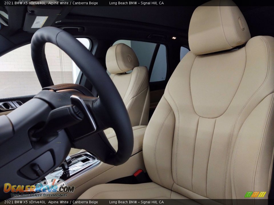 2021 BMW X5 sDrive40i Alpine White / Canberra Beige Photo #13