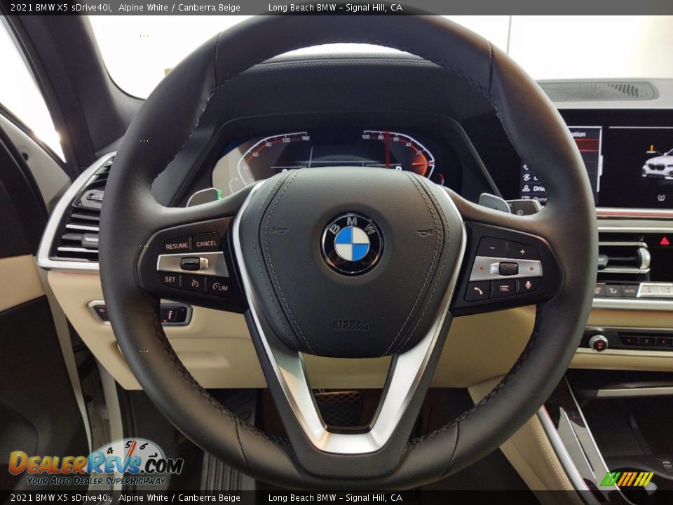 2021 BMW X5 sDrive40i Alpine White / Canberra Beige Photo #14