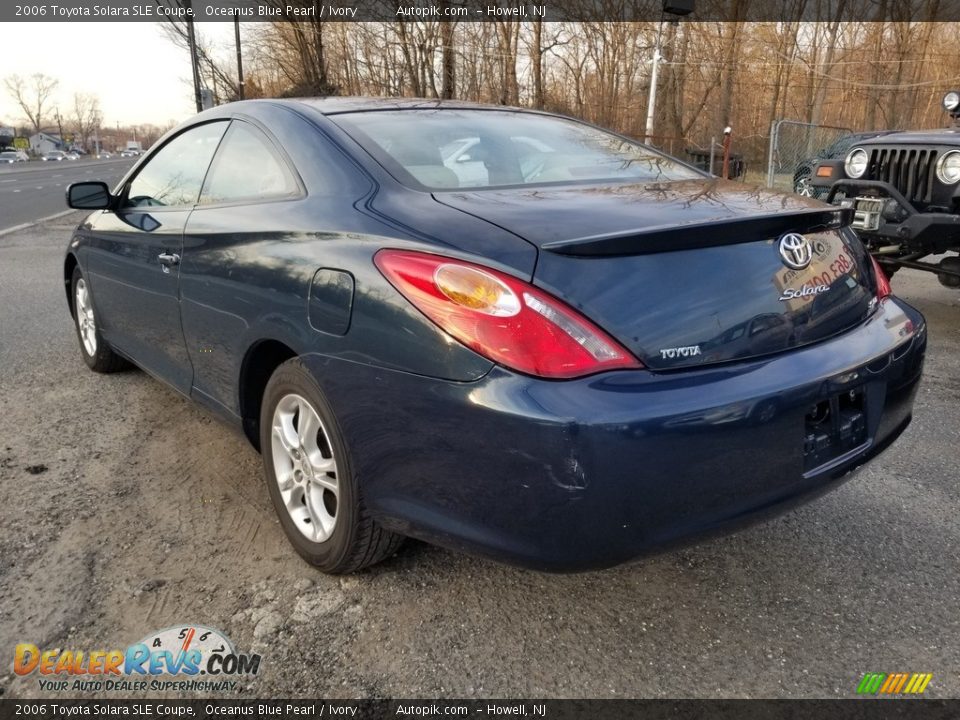 2006 Toyota Solara SLE Coupe Oceanus Blue Pearl / Ivory Photo #6