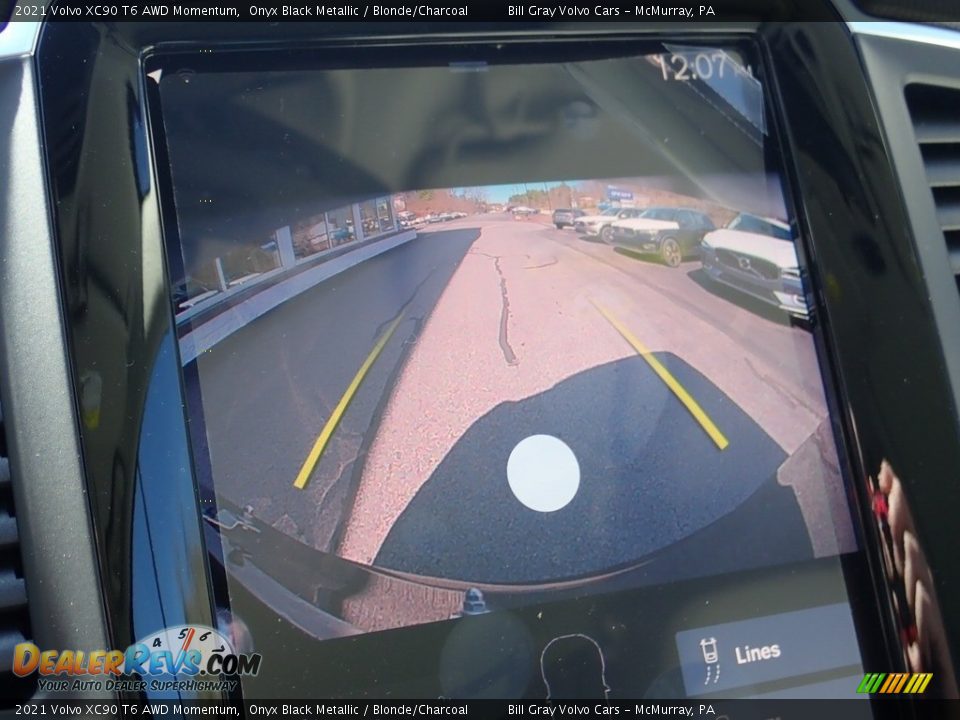 2021 Volvo XC90 T6 AWD Momentum Onyx Black Metallic / Blonde/Charcoal Photo #15